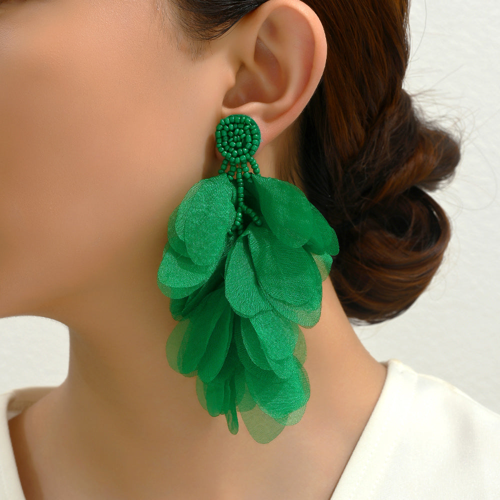 Lightweight Fluffy Flower Earrings