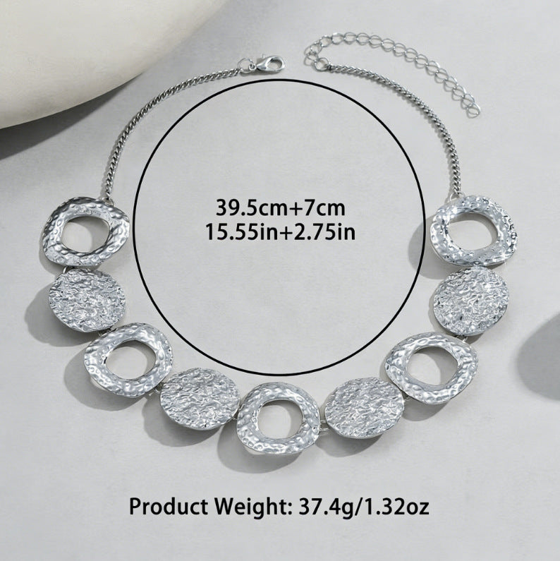 Hammered Geometric Necklace