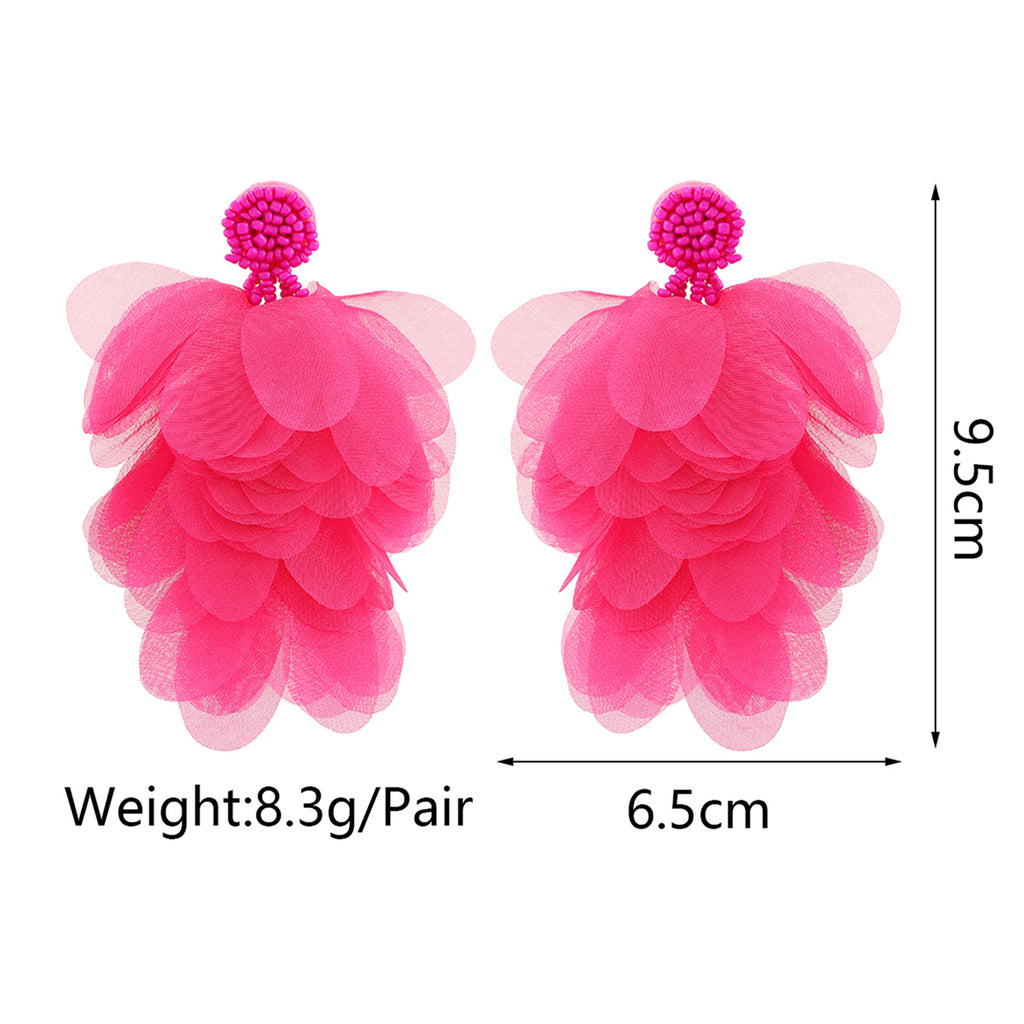 Lightweight Fluffy Flower Earrings