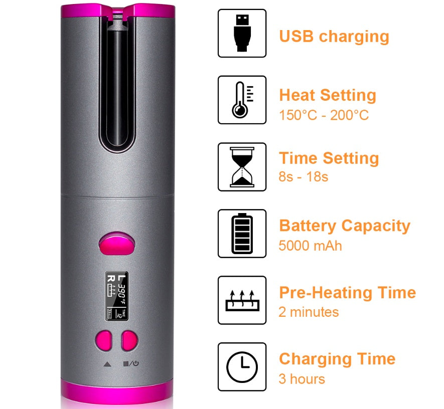Wireless Multifunctional Charging Curler