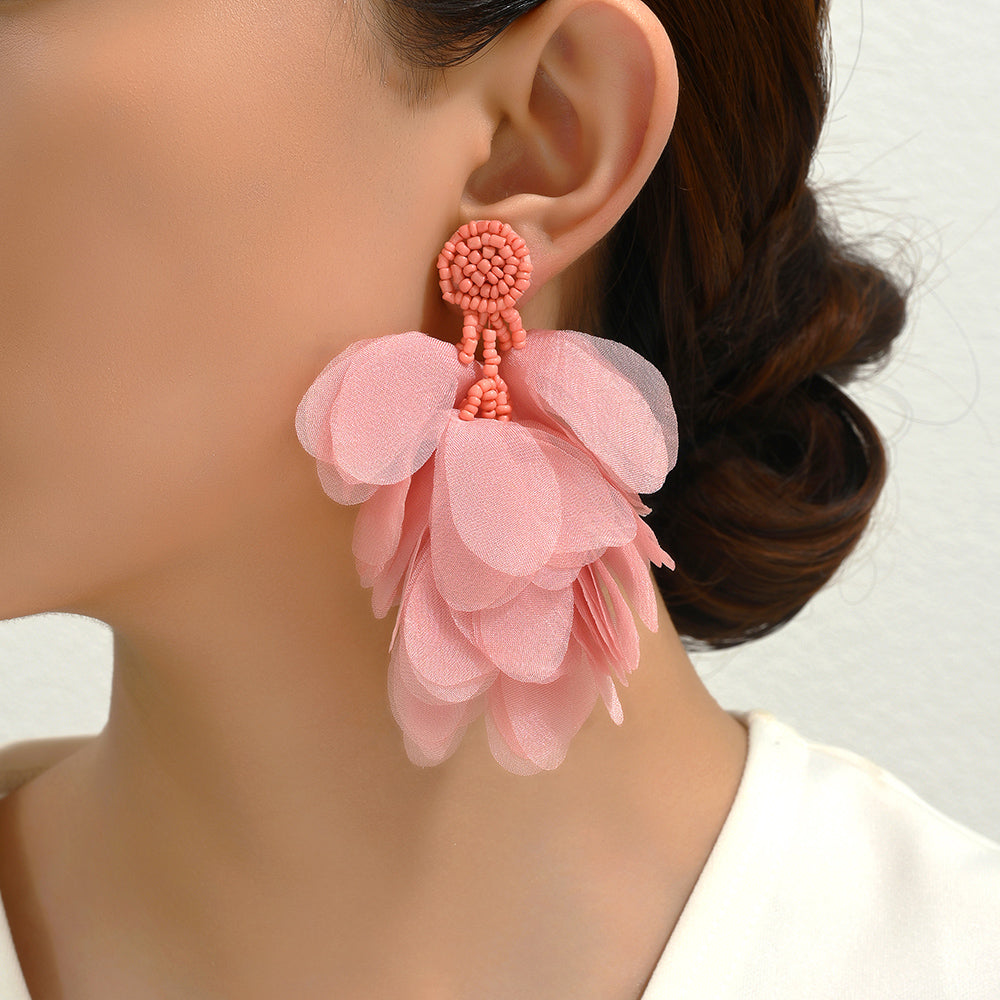 Lightweight Fluffy Flower Earrings