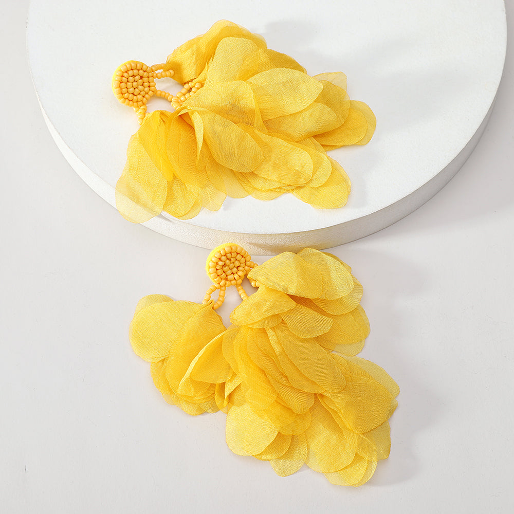 Lightweight Fluffy Flower Earrings