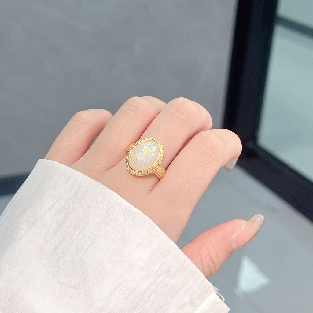 White Onyx Ring