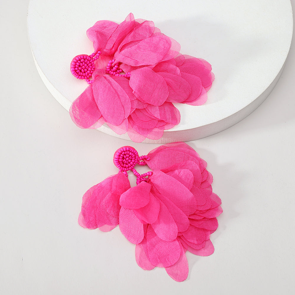 Lightweight Fluffy Flower Earrings