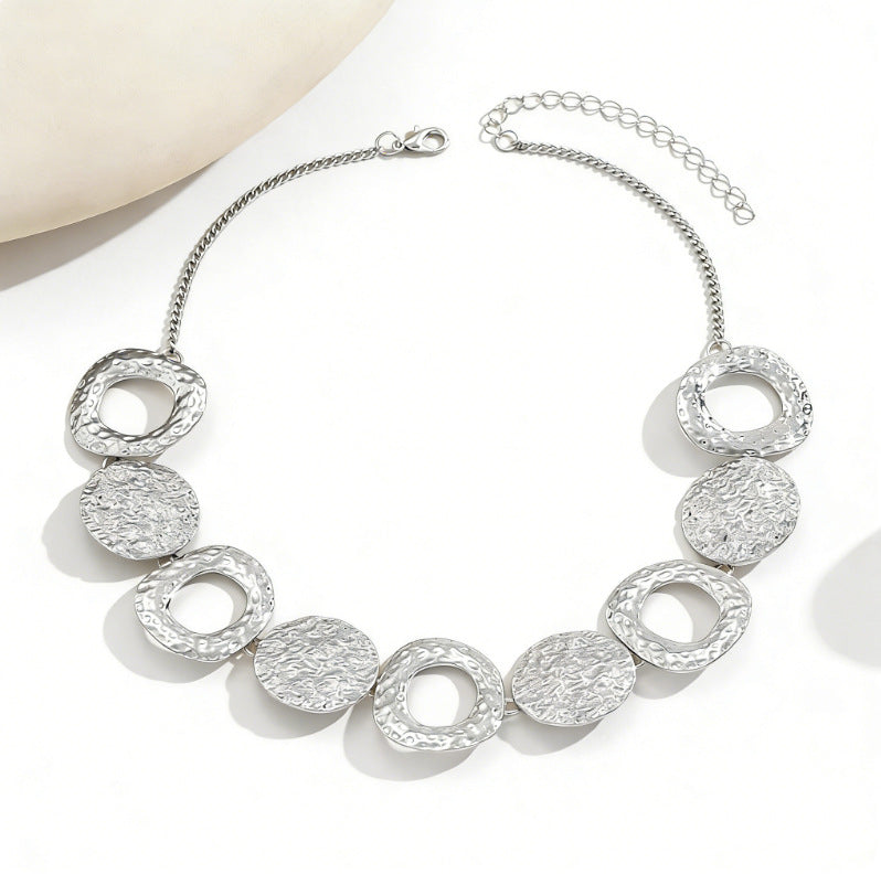 Hammered Geometric Necklace