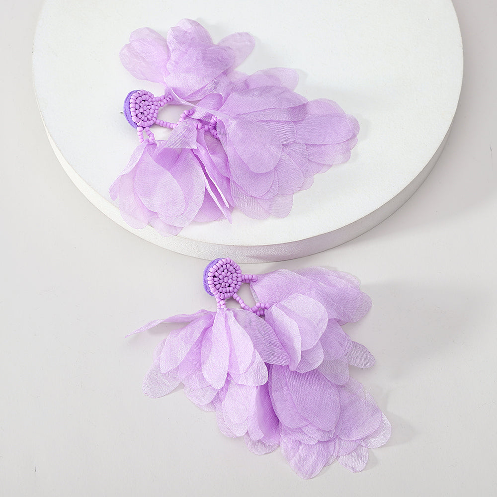 Lightweight Fluffy Flower Earrings