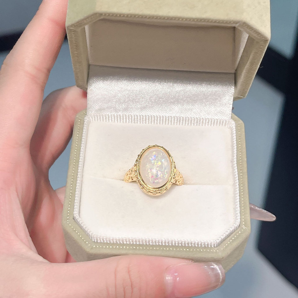 White Onyx Ring