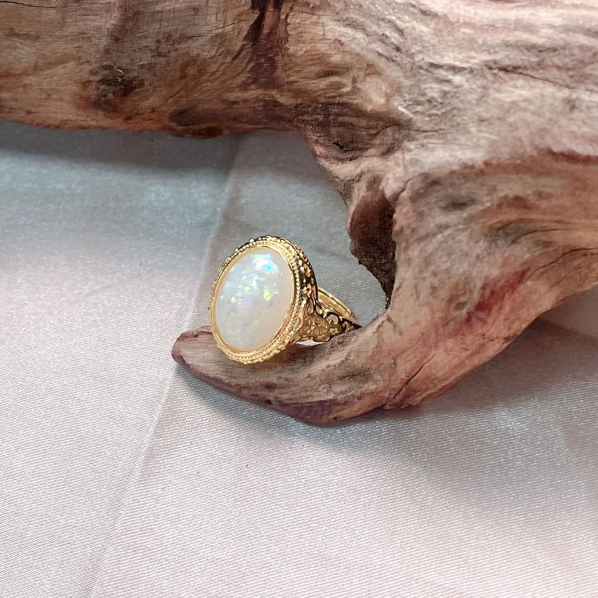 White Onyx Ring