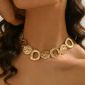 Hammered Geometric Necklace