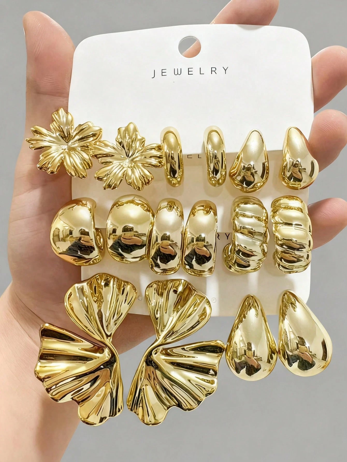Style Luxury Geometric Hoop & Stud Earrings