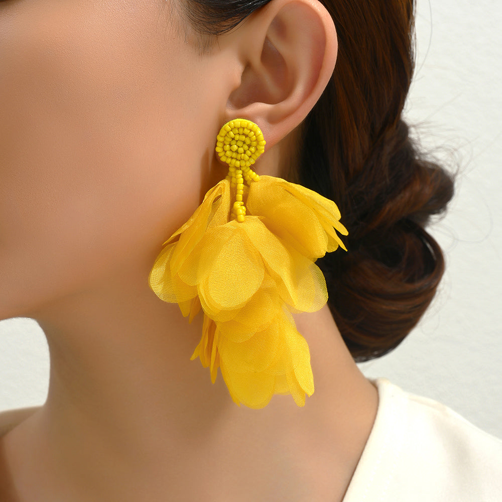 Lightweight Fluffy Flower Earrings