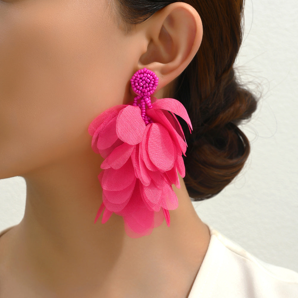 Lightweight Fluffy Flower Earrings