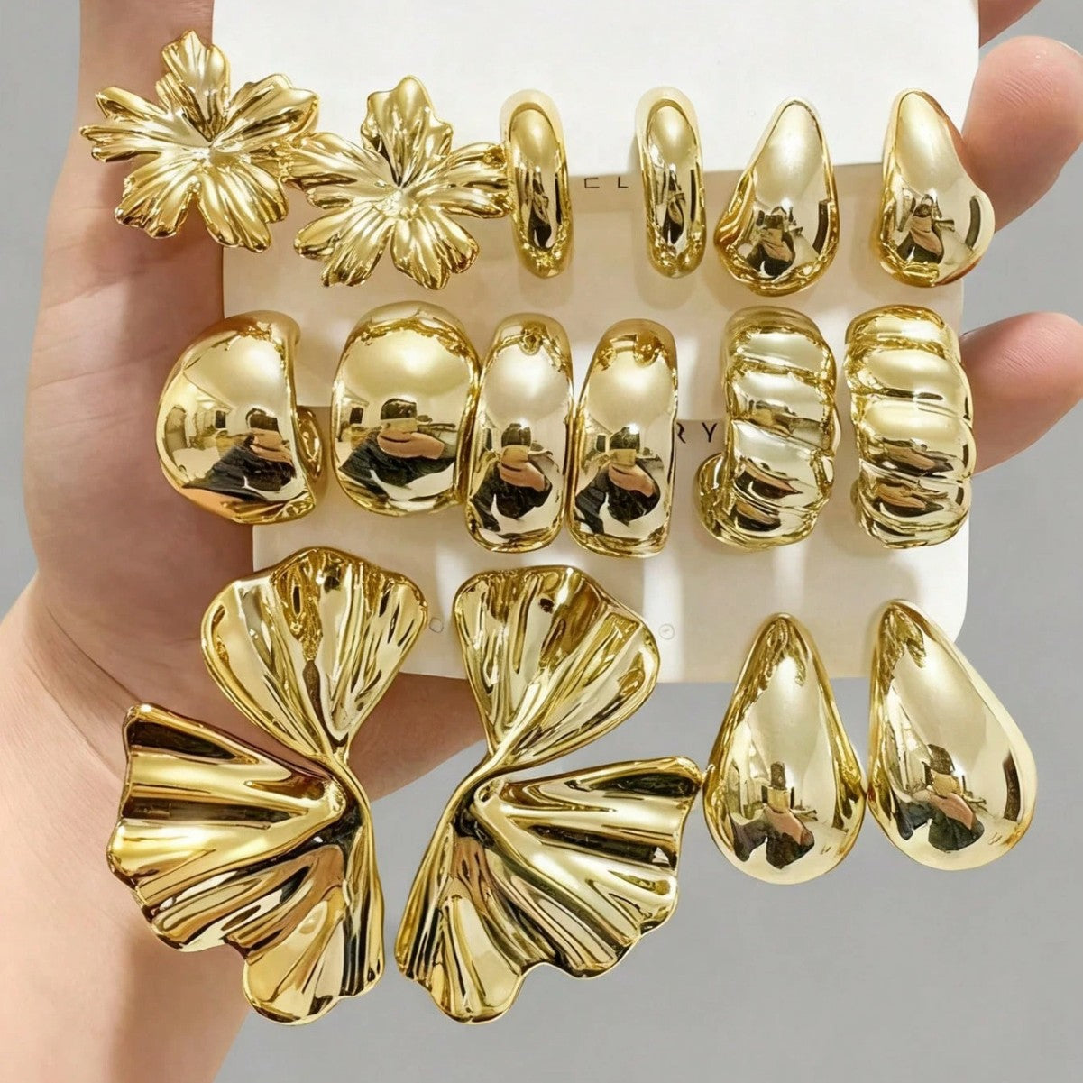Style Luxury Geometric Hoop & Stud Earrings