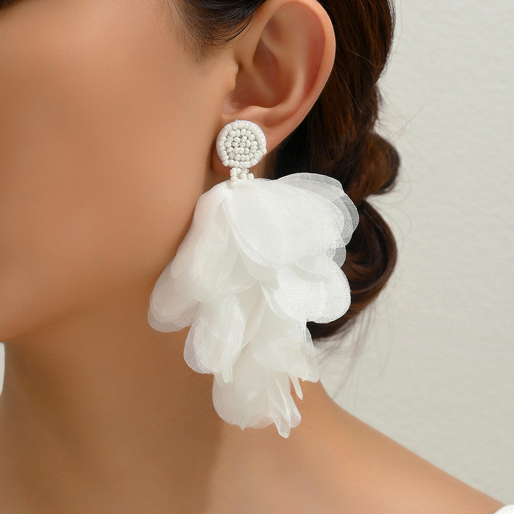 Lightweight Fluffy Flower Earrings